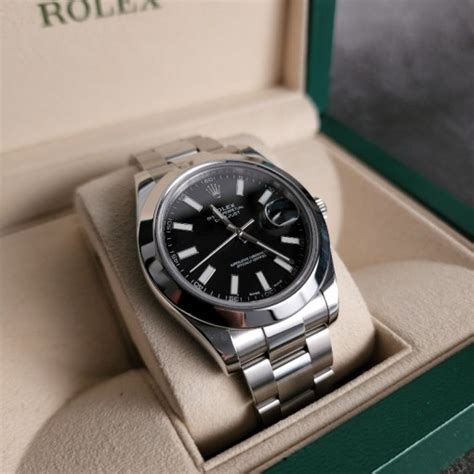 rolex date just ii 41 black dial staniless steel|rolex chronometer for sale.